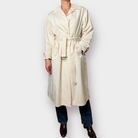 80s Coat Works Cream Trenchcoat