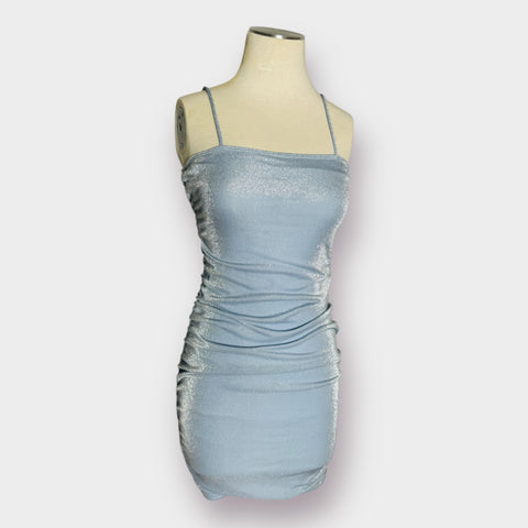 Y2K Windsor Baby Blue Sparkle Mini Dress