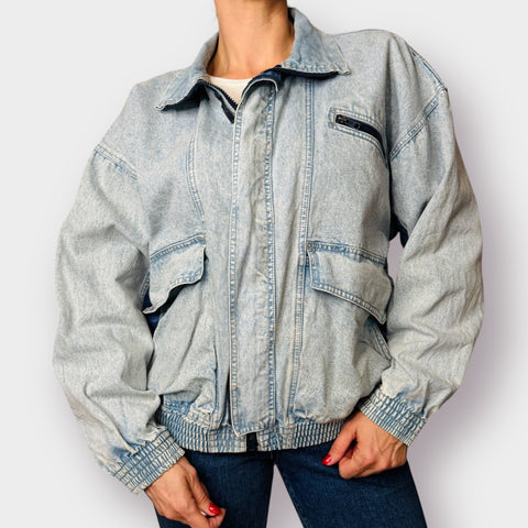 80s Levi’s Denim Bomber Jacket Size XL