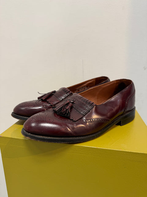 90s Bostonian Cognac Leather Loafers Size 9