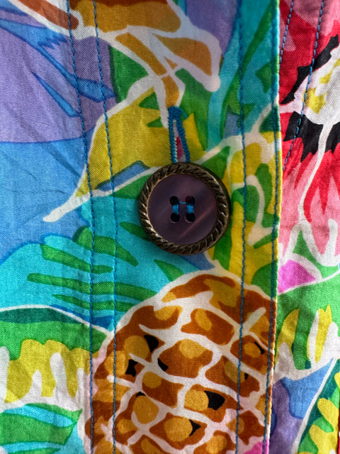 00s Restless Clothiers Tropical Silk Blouse Size S
