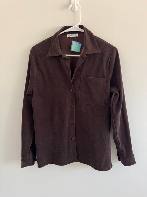 90s Courtenay Brown Button Front size M