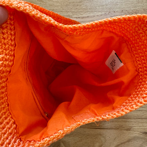 Y2K Borsani Orange Woven Bag