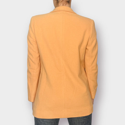 90s The Works Saks Fifth Ave Tangerine Wool Blend Blazer