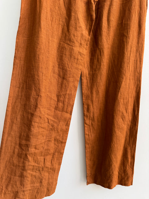 00s Copper Linen Pants Size S
