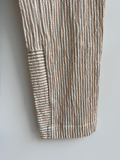 Dorothee Schumaher Tan Striped Linen Pants Size 2