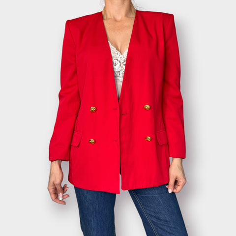 80s Pendleton Red Double Breasted Blazer