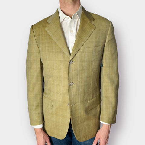 90s Corneliani Tan Plaid Blazer Size 40R