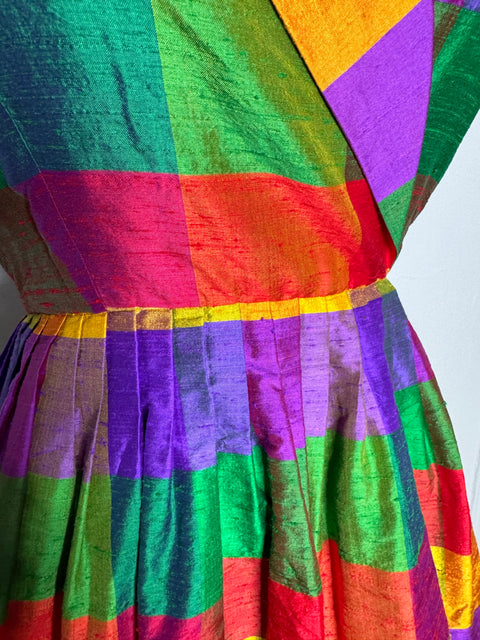 90s Liz Claiborne Rainbow Dress