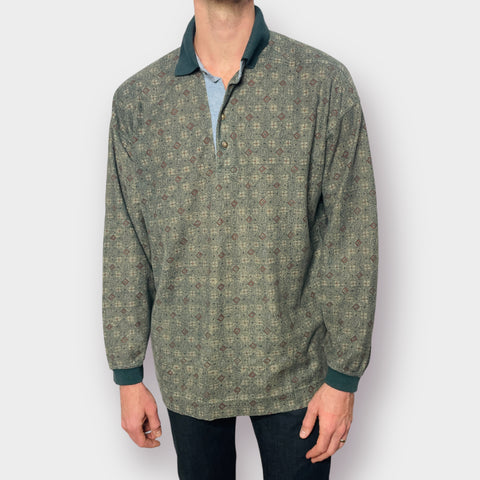 90s Bugle Boy Company Collared textured Knit Shirt