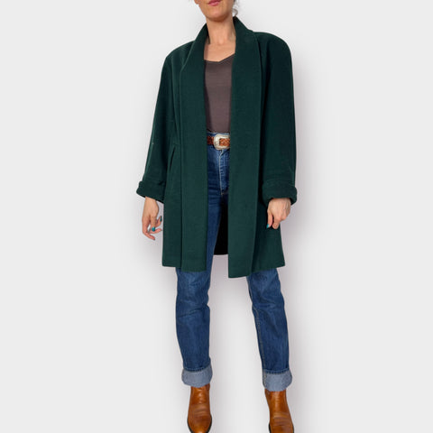 90s Julia Klein Green Wool Coat Size M/L