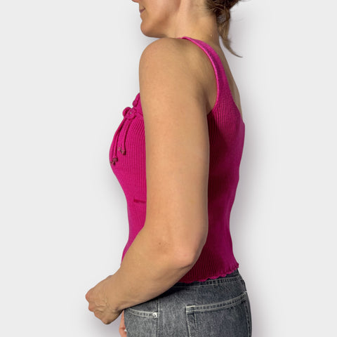 90s Kroshetta Pink Sweater Tank Size S