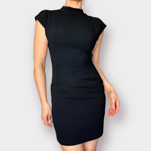 00s Bebe Black Mockneck Dress size S