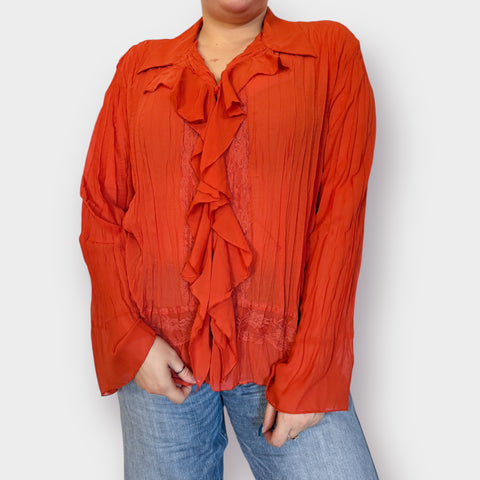 Y2K Clothing Co Orange Blouse Size 2X