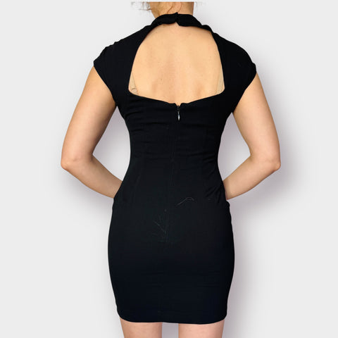 00s Bebe Black Mockneck Dress size S