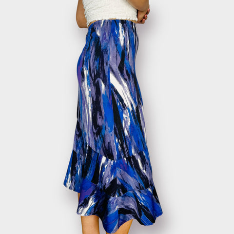 Y2K NY Collection purple blue midi skirt