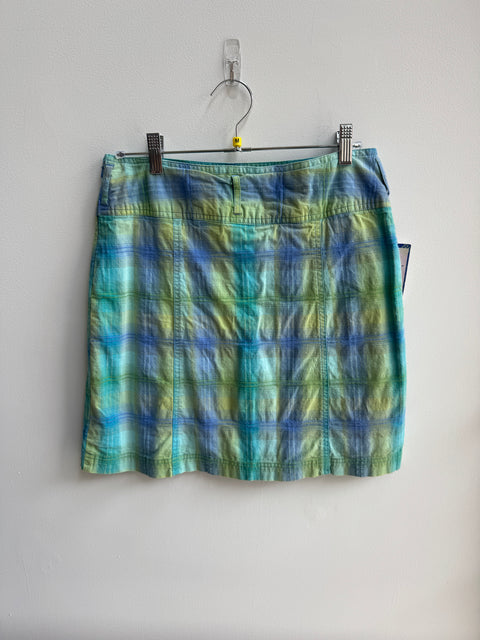 90s White Stagg Green Blue Plaid Skort Size S