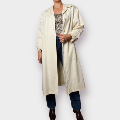 80s Coat Works Cream Trenchcoat