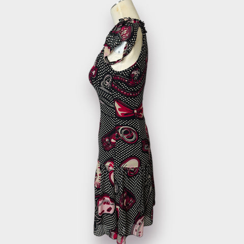 00s Moschino Silk Drop Waist Dress Size XS