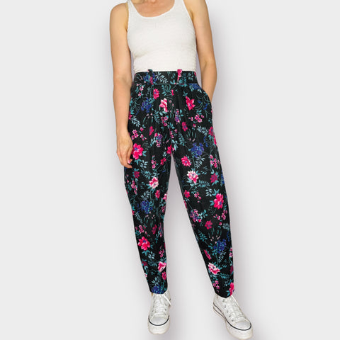 80s True Colors floral high waisted pants