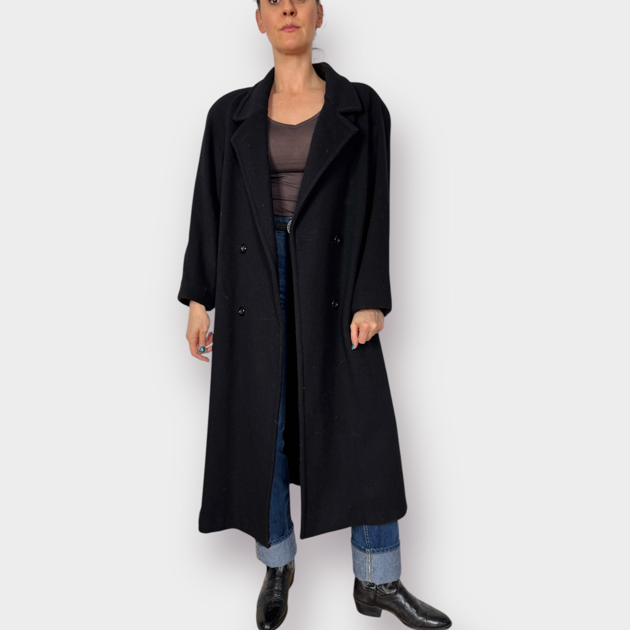 90s made in England “Black Watch Coat\