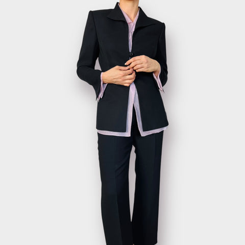 90s Liz Claiborne Black Suit set size 10P