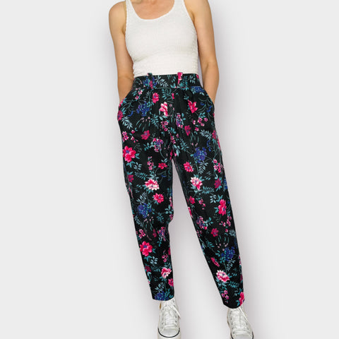 80s True Colors floral high waisted pants