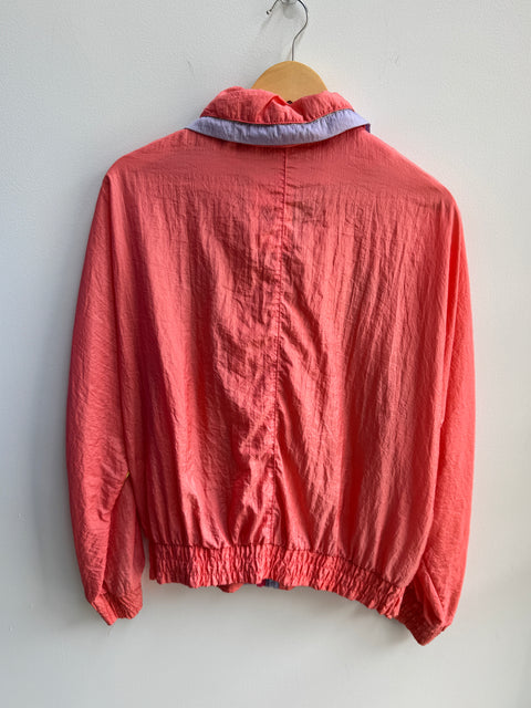 90s Rock Creek Casuals Pink Yellow Blue Windbreaker Jacket Size S