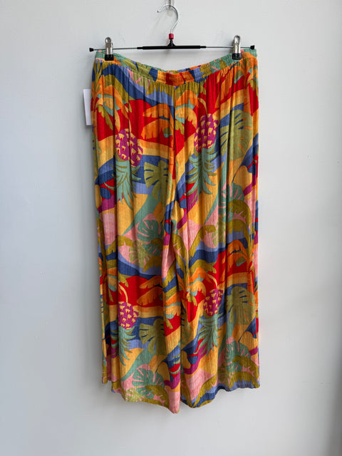 90s Christian Siriano colorful Palazzo pants Size L