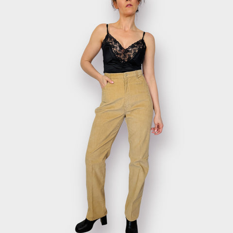 80s Gitano Deadstock Tan Corduroys Size 34”