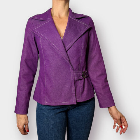 Y2K Vivian Original Purple Wrap Blazer Size L