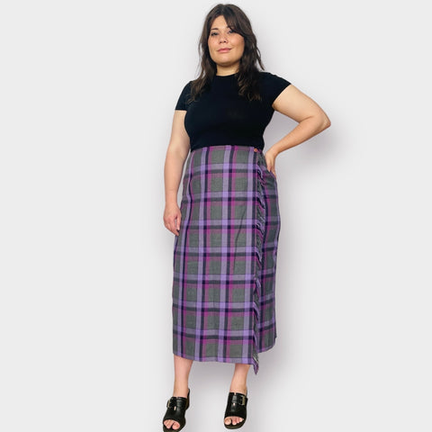 90s Requirements Purple and Gray Skirt