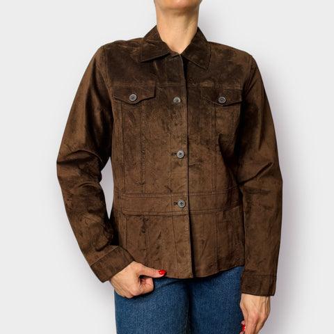 00s Apostrophe Brown Suede Jacket Size L