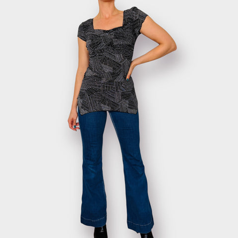 90s MSK black sparkle top Size M