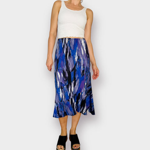 Y2K NY Collection purple blue midi skirt