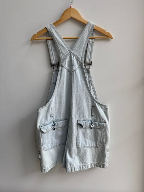 Y2K Lightwawsh Butterfly and Flowers Shortalls Size S