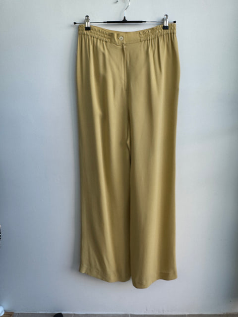 90s Papell Too Yellow Silk Pants Size L