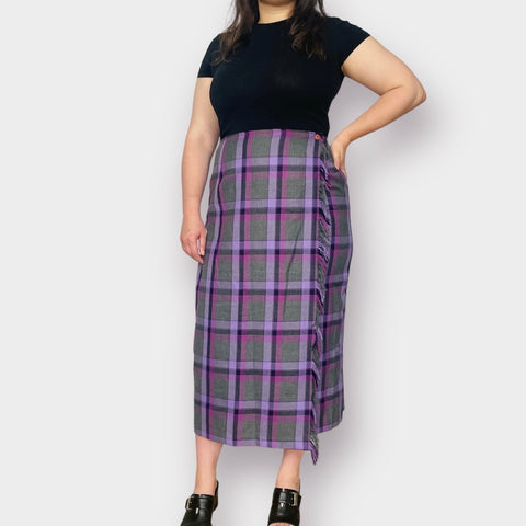 90s Requirements Purple and Gray Skirt