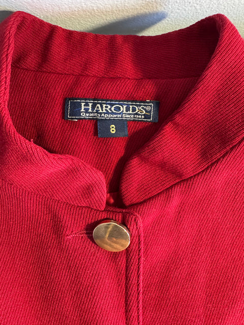 90s Harolds Red Trouser and Shell Vest Set Size S