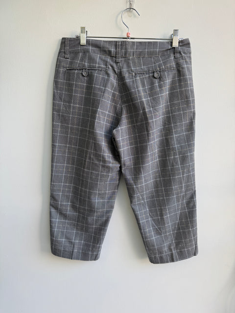 Y2K One Tuff Babe gray plaid capris Size S