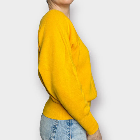 90s Casual Corner Mustard Yellow Knit Top