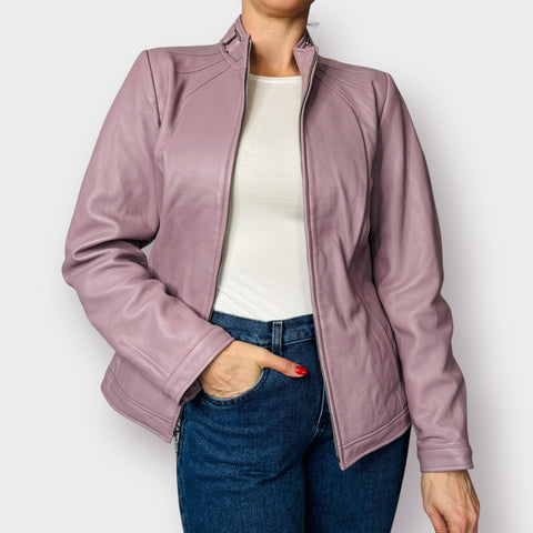 00s Bradley Lavender Leather Jacket Size L