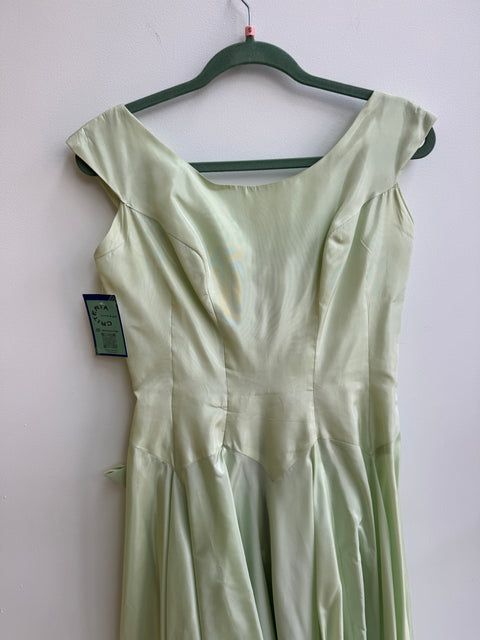50s Celery Green Formal Dress