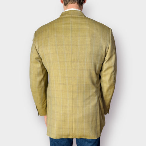 90s Corneliani Tan Plaid Blazer Size 40R