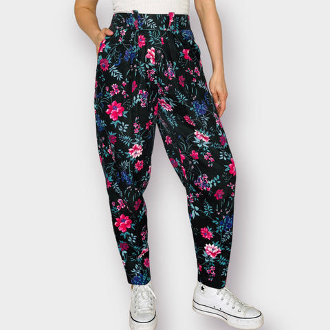 80s True Colors floral high waisted pants