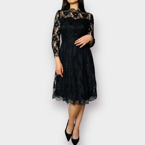 1950s Style Black Lace Dress