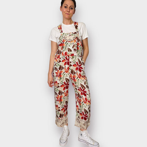 90s White Stag Leaf Overalls Size S/M