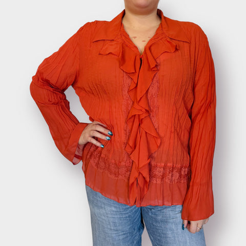 Y2K Clothing Co Orange Blouse Size 2X
