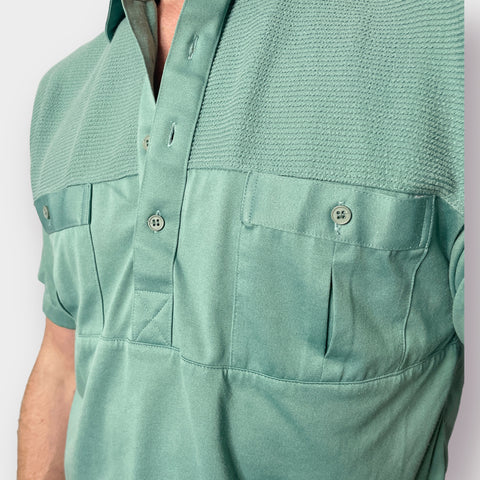 90s Classics Sage Green Collared Top