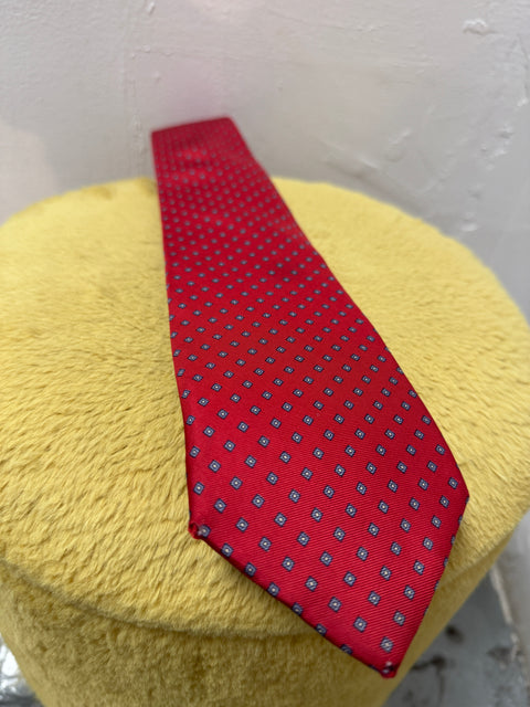 VTG Christian Dior Red Silk Tie